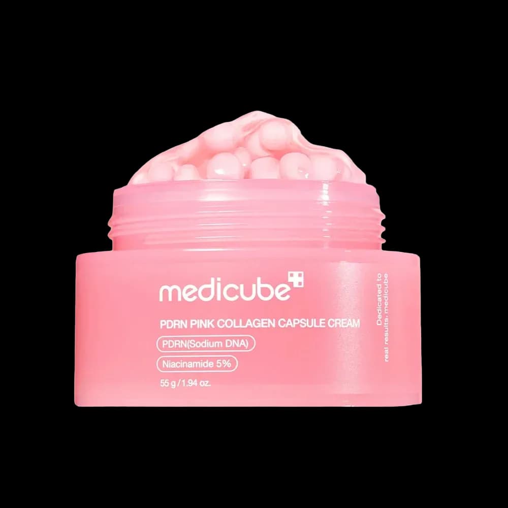 کرم کپسولی صورت مدیکیوب مدل pdrn pink collagen capsule