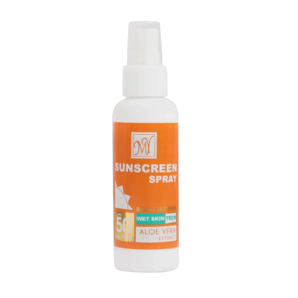 اسپری ضد آفتاب SPF50 حاوی عصاره آلوئه ورا مای